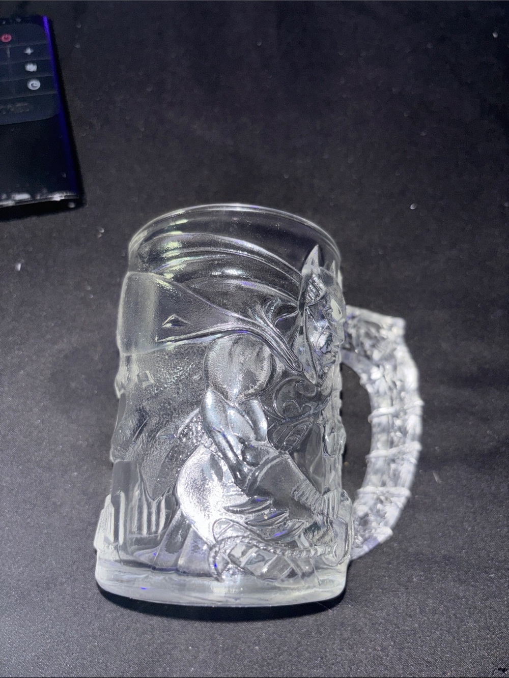 DC Comics limited edition Batman returns collec glass Etched rare! Mug - Clear